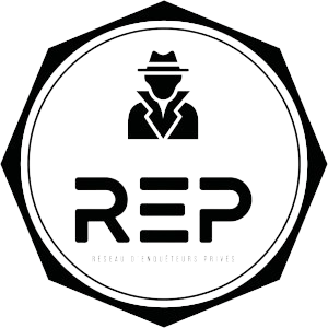 Logo de REP, représentant une organisation ou une certification liée aux enquêtes privées.